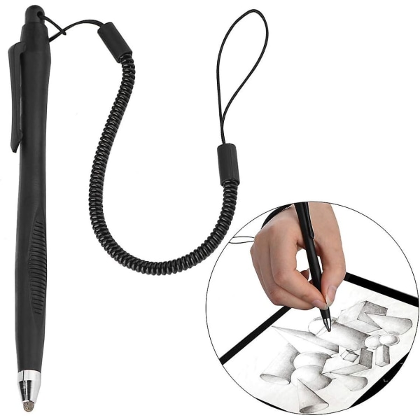 2 kpl Universal Stylus Pen -kosketusnäyttö Stylus kirjoituskynä piirustuskynä puhelin tablettitietokoneisiin kannettaviin tietokoneisiin (musta)