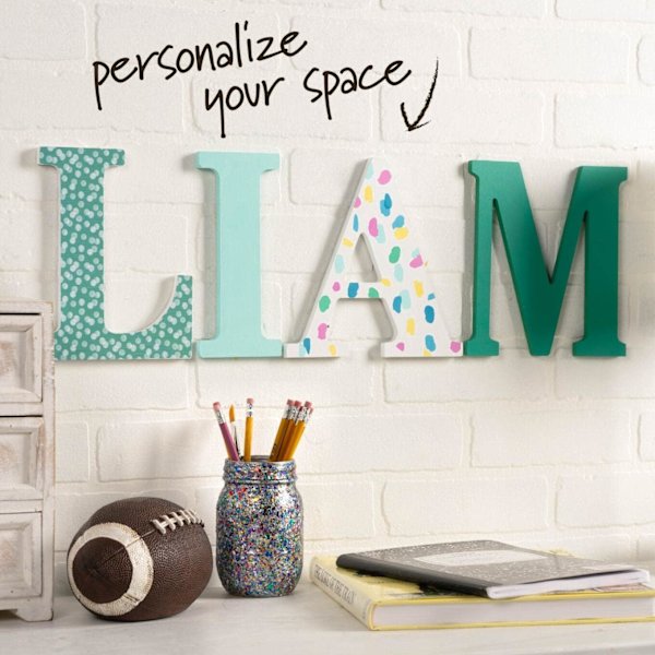 8\" Oavslutade träbokstäver DIY-hantverk, personlig heminredning, konstprojekt, 2-pack, modeller 63595 och 63587 P + Letter 63587 8 inch