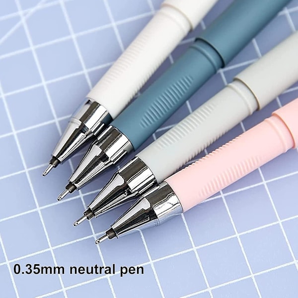 Sletbar gelpen, 12 stk. gelpenne sort sletbar kuglepen 0,35 mm Pig Panda sletbar gelpen