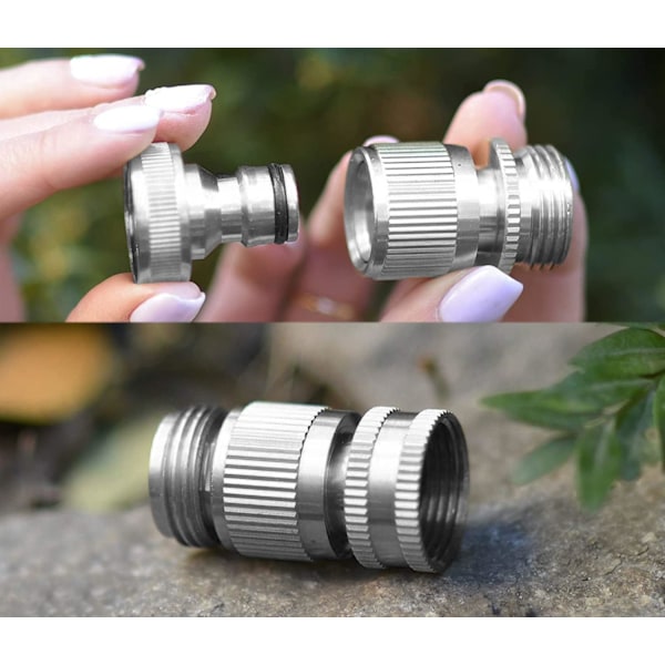 3/4 tommers hageslangekran-kontakt, nikkelbelagt messing hunn-kranadapter - for hagevanning balkong blomster vanning bilvask etc. 3/4 Inch Female Thread