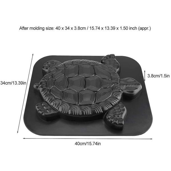 Sköldpadda Form Plastbeläggning Medium Betongformar Molds Trappsten Form