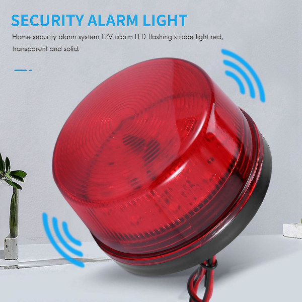 12v larm LED blinkande ljus för hemsäkerhet larmsystem Röd