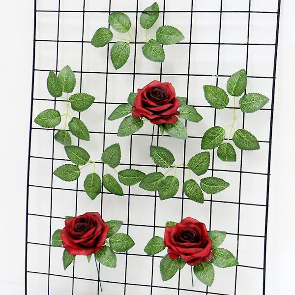 Kunstige Blomster Blade Realistiske Falske Roser Til Guirlander Diy Håndværk Fest Dekoration Bryllupsbuket Rose Vine Midterstykker Hjem Dekoration 50stk