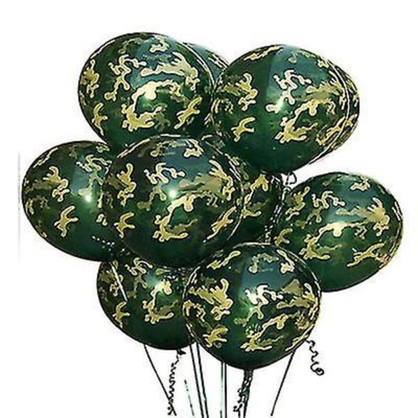 10st kamouflageballonger perfekta för jakt eller fest utomhus