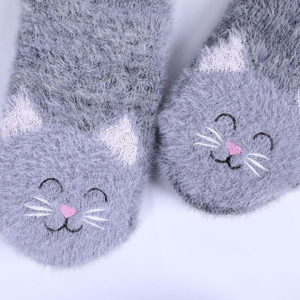 Damtofflor med Grepp för Kattälskare - Perfekt Present