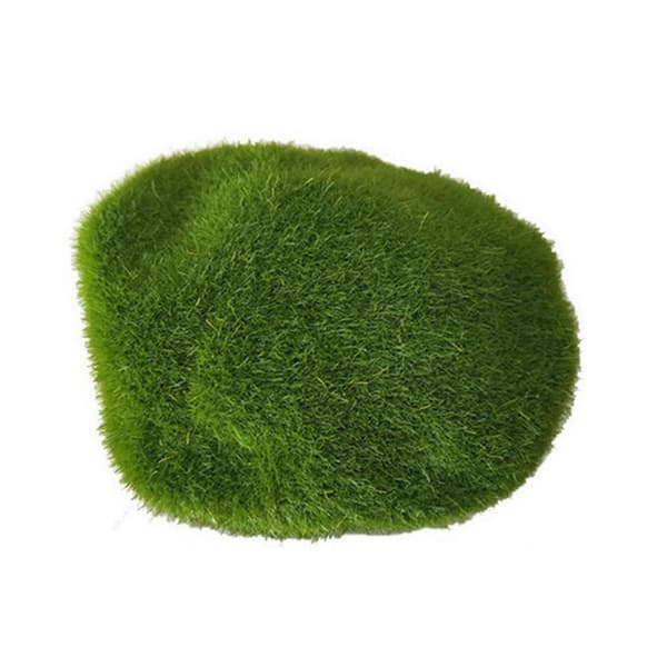 Kunstig Mossten – Blød PVC & Flocking – til Fehave & Terrarium – Dekorativ 10cm