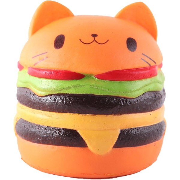 Pink Squeeze Toys Hamburger Mega Cat Slow Rise Toys Anti - Stress kattunge