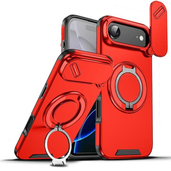 Camshield Ringhållare Mobilskal För iPhone 17 Air RED