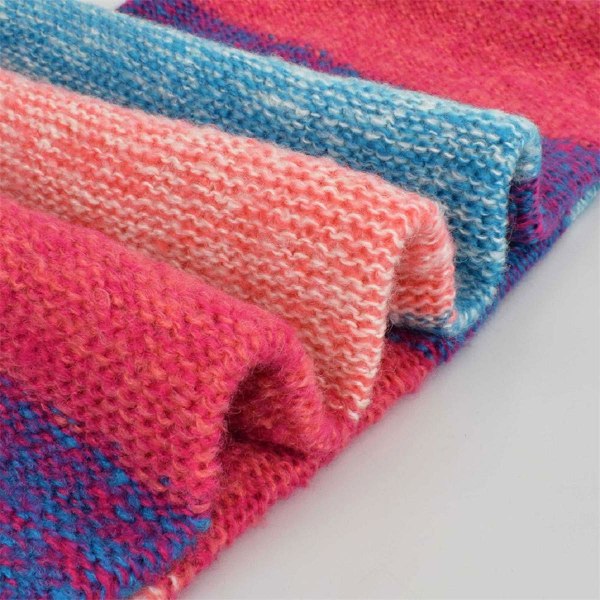Färgglad halsduk för kvinnor, stickad loop-infinity halsduk, varm vinterwrap, krage