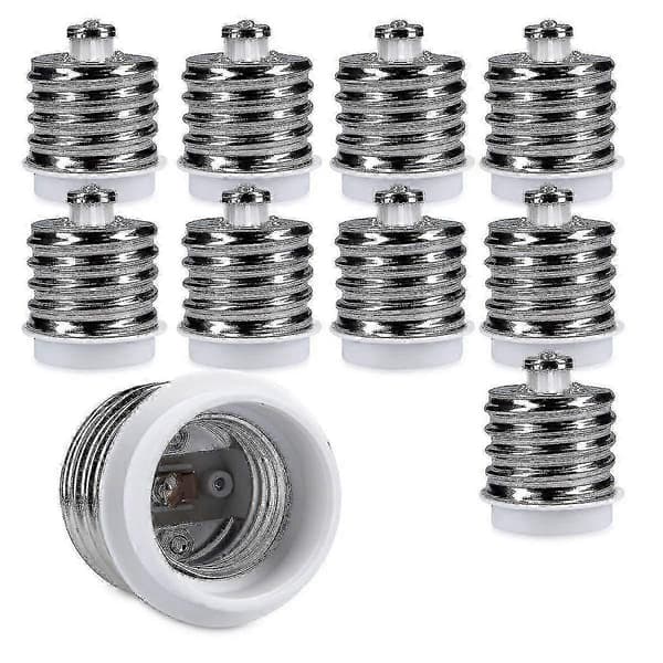 10x fatningsadapter - 10x E40 til E27 fatningskonverter - E27 base lampeholderadapter til halogen LED
