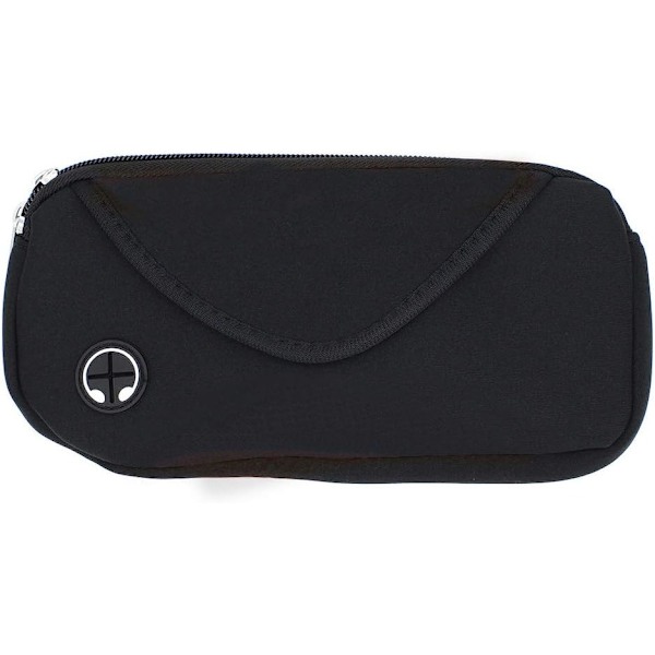 Midjeväska Fanny Pack Justerbar Rem Vandringsväska, Vattentät Midjeväska Herrar Damer Bumbags Löpar Bum Bag med Hörlurs Hål för Hundpromenader, Gym Black