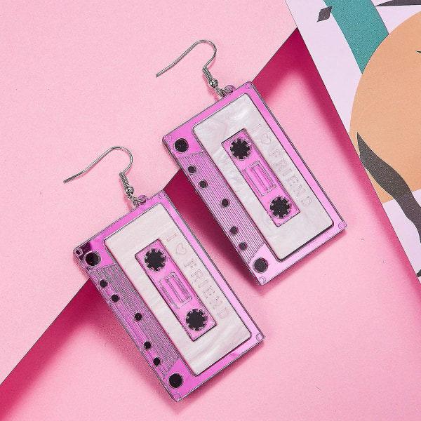 3 paria 80-luvun kasettikorvakorut Retronauhakorvakorut roikkuvat hauskat korvakorut naisille Asusteet