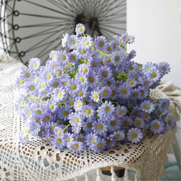 Kunstig Blomsterbuket Silke Faux Pladsbesparende Organizer til Køkken Pink