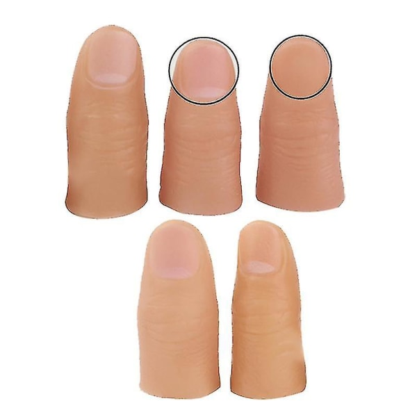 5 stk. Finger Magic Trick Falsk Blød Tommelfinger Tip Nær Billede Scene Show Prop Prank Legetøj