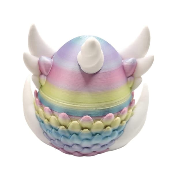 Egg med bøyelig drage – soppdragefruktdesign – for samleobjekt B 8cm