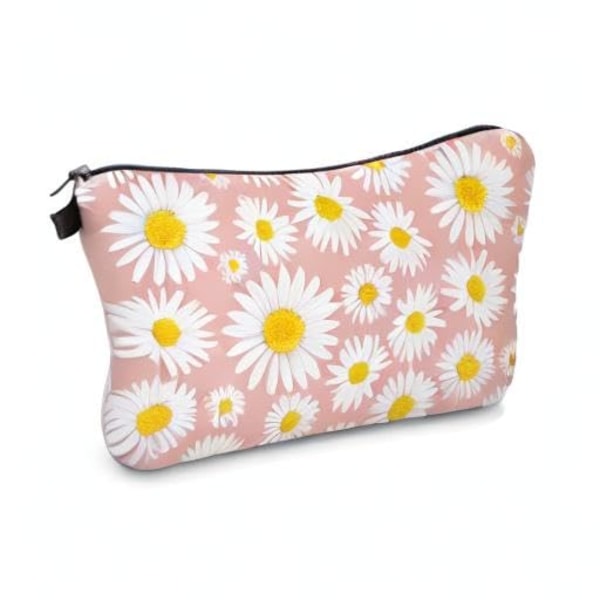 Sød Rejse Makeup Taske Kosmetik Taske Pose Gave til Kvinder (Daisy Pink)