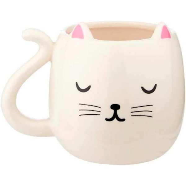 Sød katteformet krus Cream, Black,