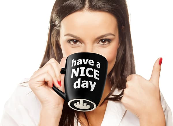 Decodyne Rolig Kaffemugg med Långfinger på Basen 410 ml