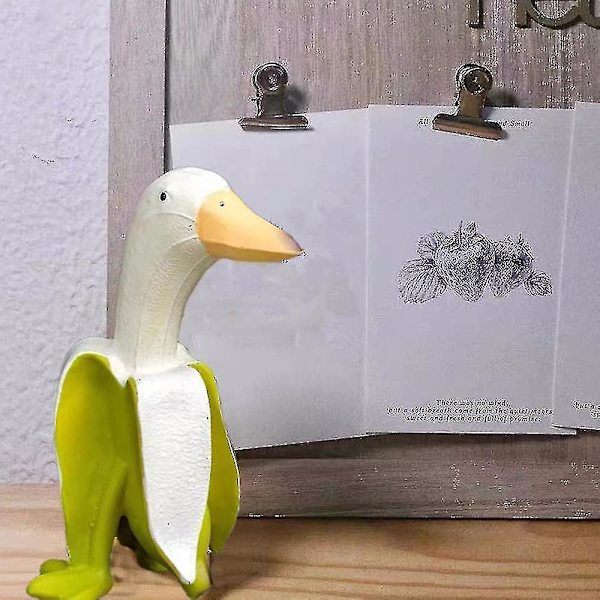 Luova banaani ankan patsas, puutarhan koristelu, kodin pöydän koristelu