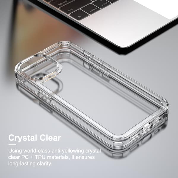 iPhone 15 Skal - Extra Stötsäkert och Hållbart Transparent