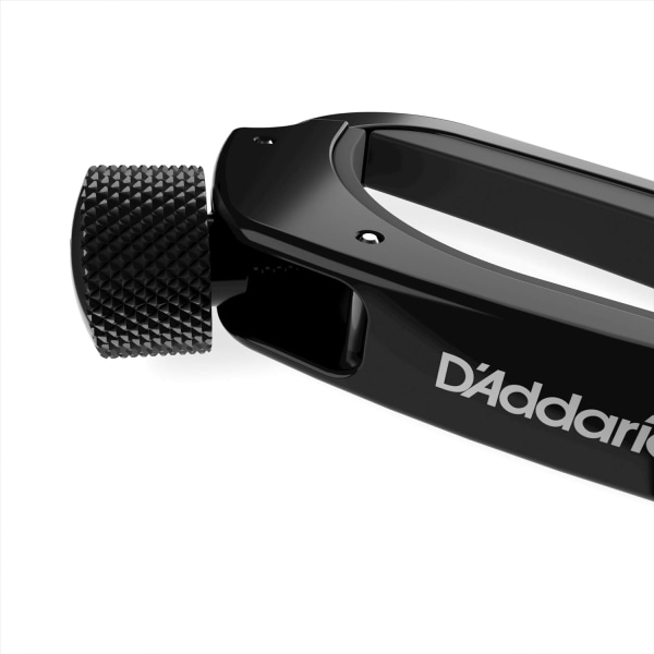 D'Addario gitarr capo för akustisk och elektrisk gitarr - Pro Capo - Justerbar spänning - Gitarraccessoarer - Fungerar för 6-strängade och 12-strängade gitarrer Black
