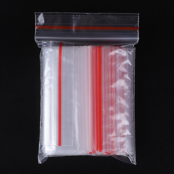 Små poser, små glidelåsposer, forseglbare grip-seal poser, 7 x 10 cm (2,7 x 3,9 tommer), klare mini-plastposer, gjennomsiktige polyetenposer, oppbevaring