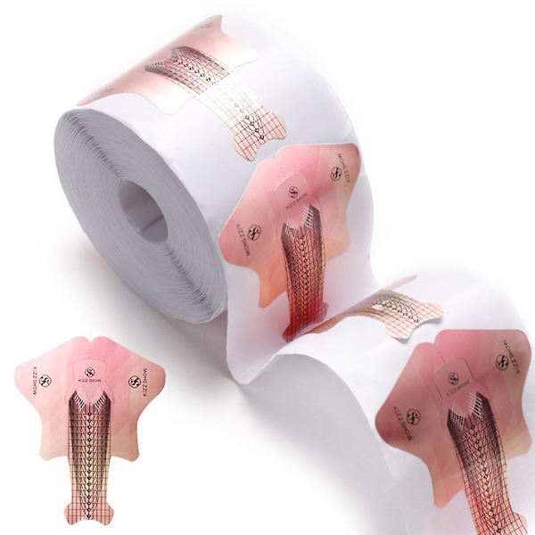 Nagelförlängning UV-gel Polish French Builder Stencils Guide Paper för manikyr 100 st