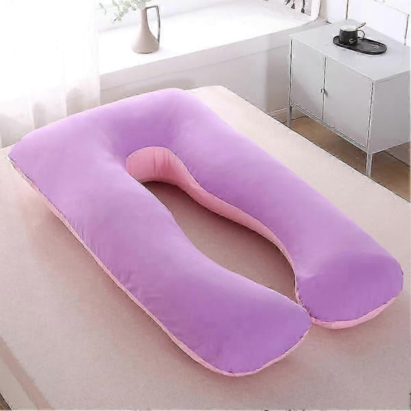 Bomuldspudebetræk til U-formet graviditetspude Vaskbart behageligt pudebetræk til sidepude [PB] Kaffe Kaffe Coffee 80x140cm