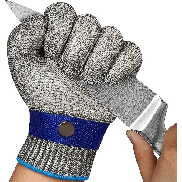 Skærebestandig handske niveau 9 skærende rustfrit stål trådnet handske S (d-583-a)