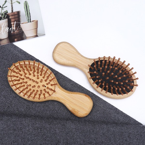 2 stycken bambu luftkudde kam liten luftkudde kam souvenir kam väska kam barnkam bärbar luftkudde kam flickas luftkudde