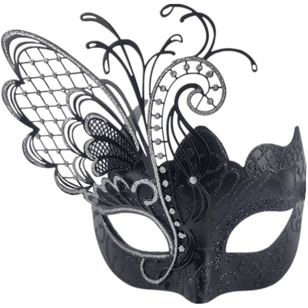 Rhinestone Metall Venedig Mask för Maskerad/Mardi Gras Fest/Sexig Kostymfest/Bröllop Svart fjärilsmask