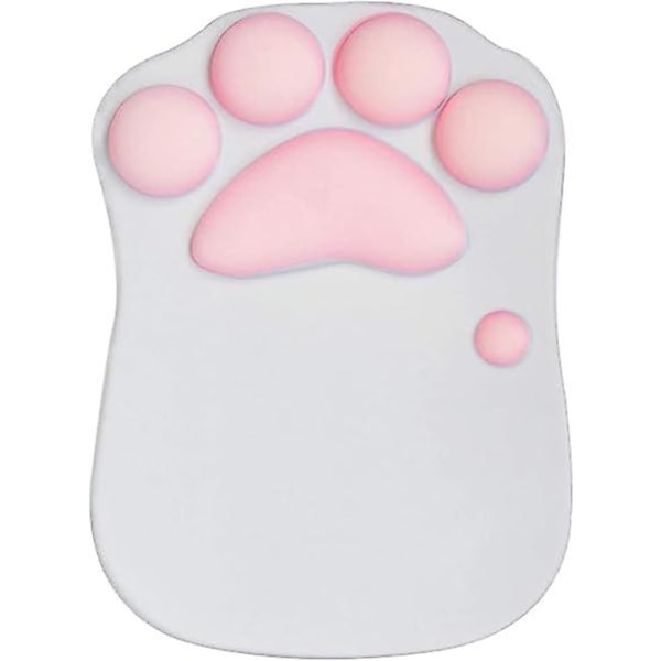 (grå) Musematte Cat Paw Musematte med håndleddsstøtte, bærbar antiskli Ergonomisk spillmusematte, Cartoon Cat Paw myk silikonmatte