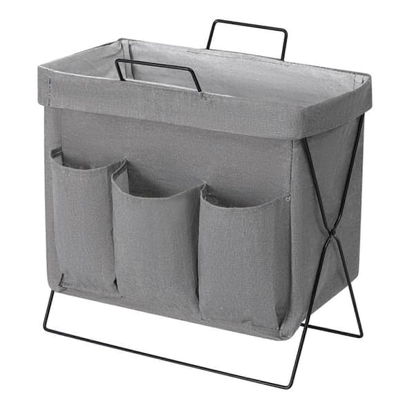 Tvättkorg - Ventilerad Luktfri - för Badrum Sovrum - Flyttbar Robust Grey