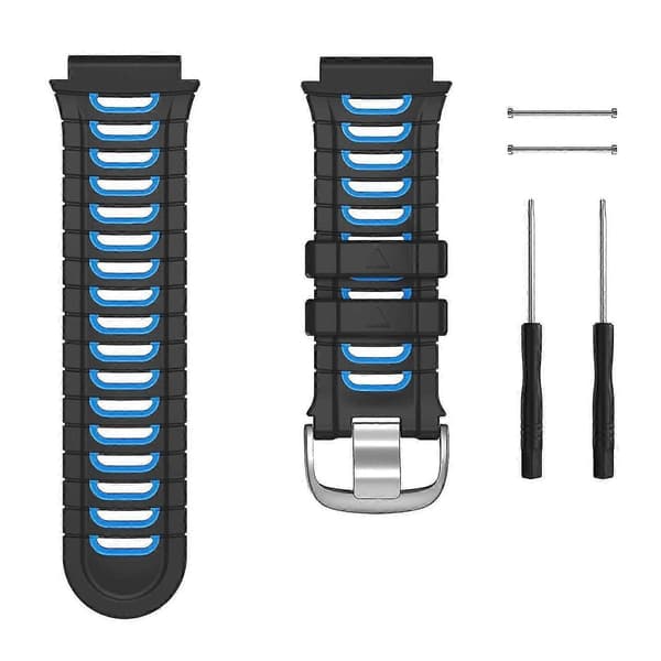 Sort og blå udskiftningsarmbånd med professionelt DualTone design til Garmin Forerunner 920XT rem