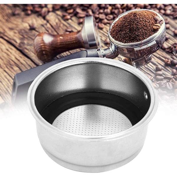 51 mm kahvinkeittimen suodatin, 2 kupin ruostumattomasta teräksestä valmistettu paineistettu kahvisuodatin pohjaton suodatin espressokoneen lisävarusteet #2