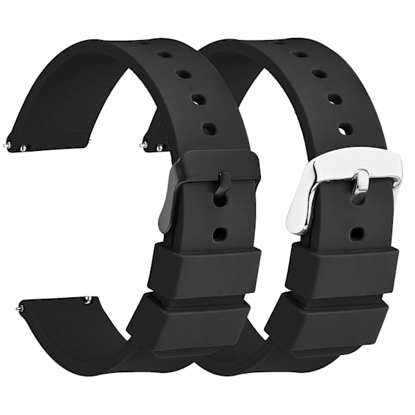 2 st Klockarmband - Rostfritt stålspänne, Vattentätt Sportigt Ersättningsarmband Universal Herr Dam Klockarmband Armband med 20mm 22mm 20mm