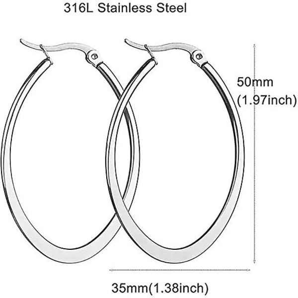 Bøyle øredobber Kirurgisk titan rustfritt stål Hypoallergenisk sirkel rund bøyle øredobber for kvinner x