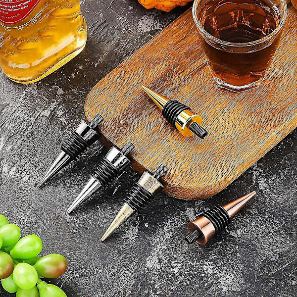 10 stk. tomme flaskepropper med gevindpost metal vinprop indsatser sæt hardware kompatibel trædrejning diy projekt