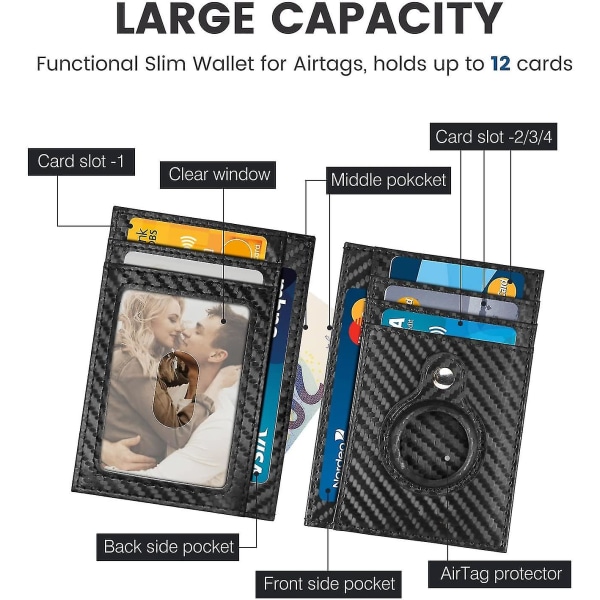 Air Tag lompakko, ohut minimalistinen lompakkokorttipidike AirTag lompakko miehille ,z