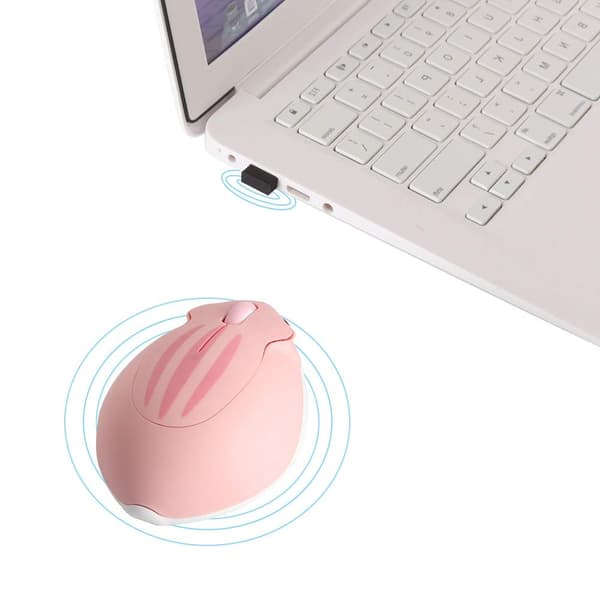 Trådlös Mus Söt Hamsterformad Datormus 1200DPI (Rosa)