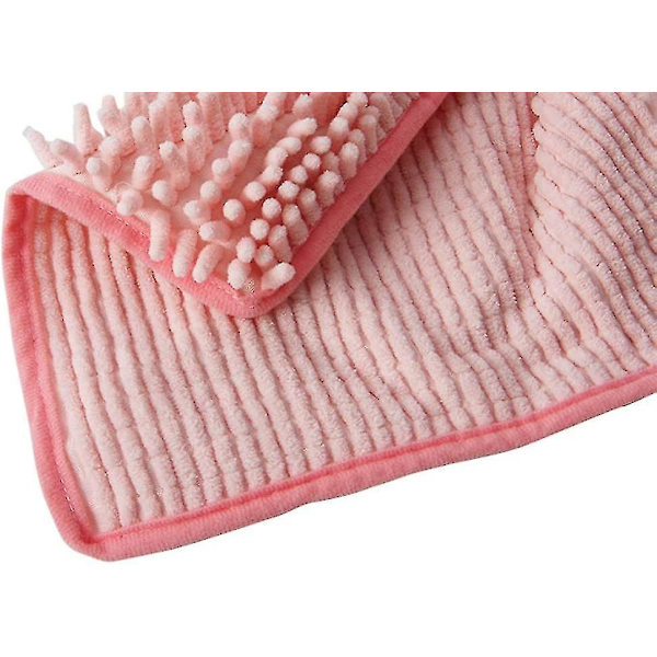 3 stk. søde chenille bløde hængende håndklæder sjove dyr (grå+pink+lilla)