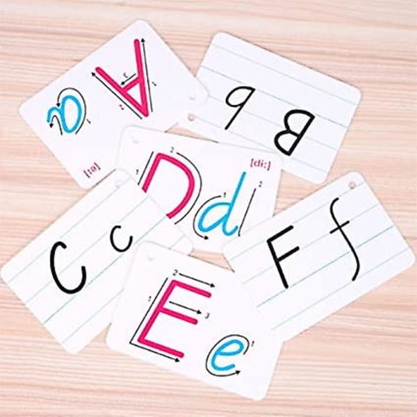 Tidligt pædagogisk legetøj 26 Alfabet Alfabet Kort Uddannelsesbogstaver Abc Alfabet Førskole Baby Flash Pap Skrivning Standard Kognitiv Stemme Natu