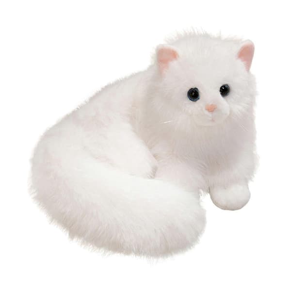 Plys Kat - til Gave - med Realistisk White