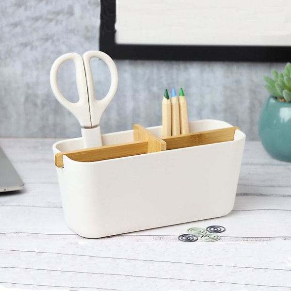 Desk Organizer Multifunctional Desktop Supplies Storage Plastic Remote Control Holder Box For Office Home School