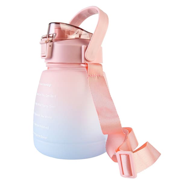Bärbar vattenflaskaFri 1400ML dricksflaska med tidsmarkör Gradient Blue
