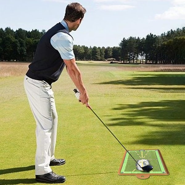 Golf treningsmatte for svingdeteksjonsslag, Premium Golf Impact Matte, Path Feedback Golf Practice Mats, h