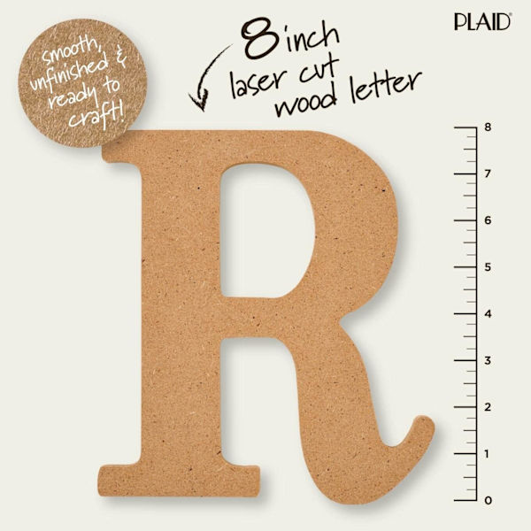 8\" Ubehandlet trebokstaver for kunst og håndverk, DIY-personaliseringsett, modeller 63604 og 63597 Y + Letter 63597 8 inch