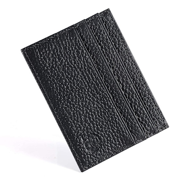 Kreditkortshållare Plånbok, Blocking Läder Ultra Slim Plånbok, Tunn Minimalistisk Kreditkortsfodral Kortbeskyddare, Framficka Plånböcker För Män(1st, Svart