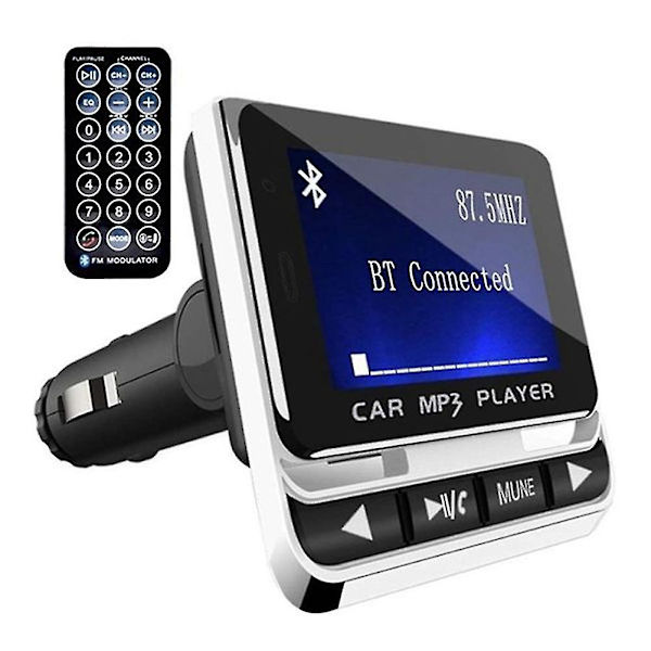 Fm12b 1,44 tuuman LCD-näyttö Bluetooth-auton MP3-soitin Handsfree langaton FM-lähetin Radio