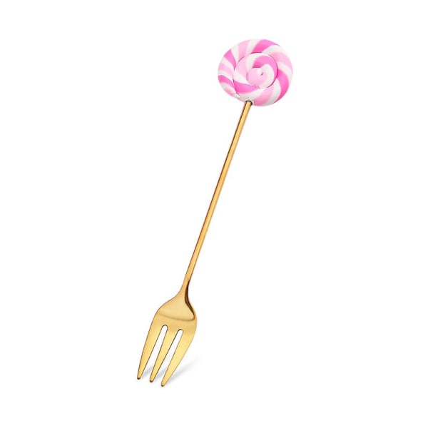 Lille Dessert Lys Pink Candy Shape Fork